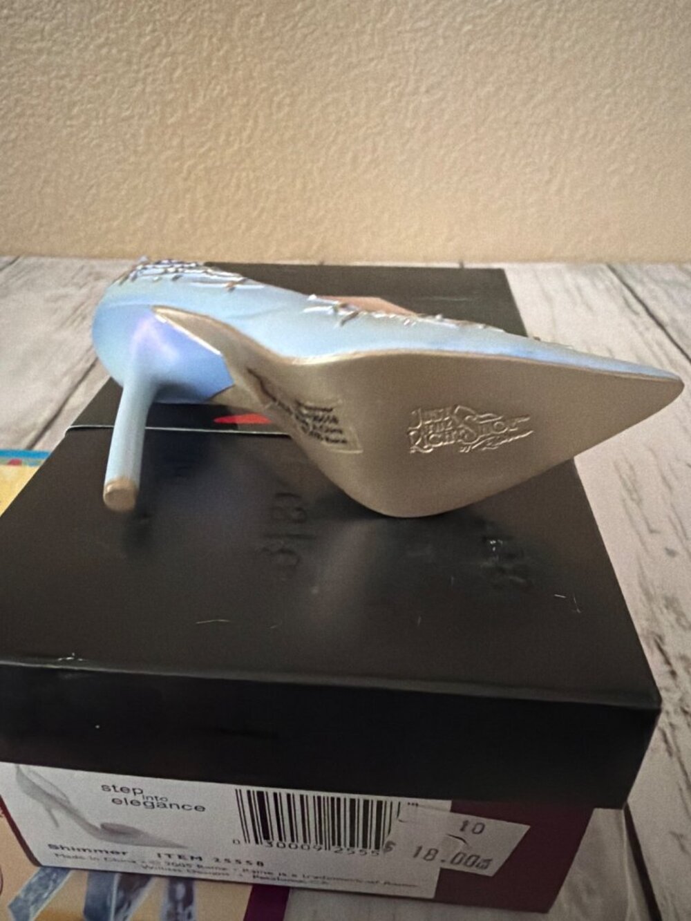 2005 Just the Right Shoe by Raine "Shimmer" Mini Shoe Figurine #25558 NEW w/Box - Picture 9 of 13